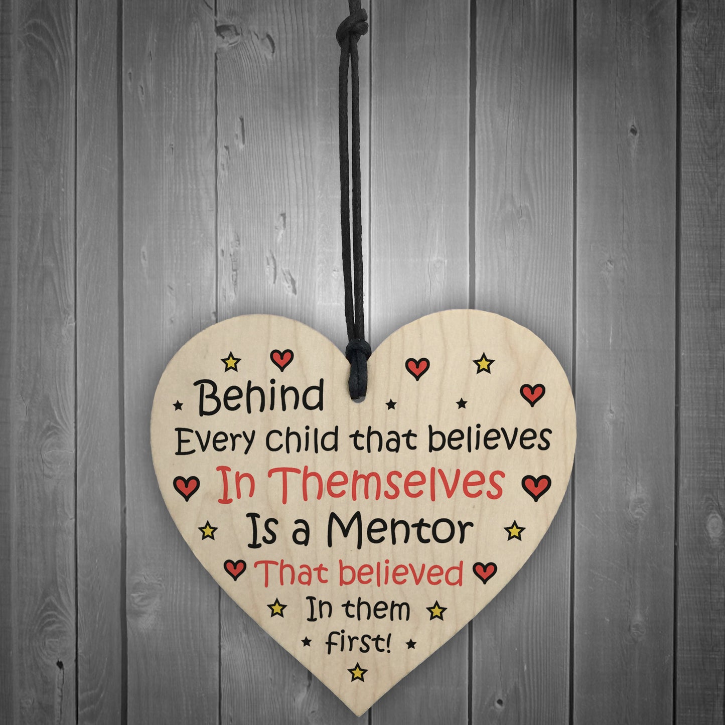 MENTOR Gift Heart Hanging SignThank You Friend Teacher Gift