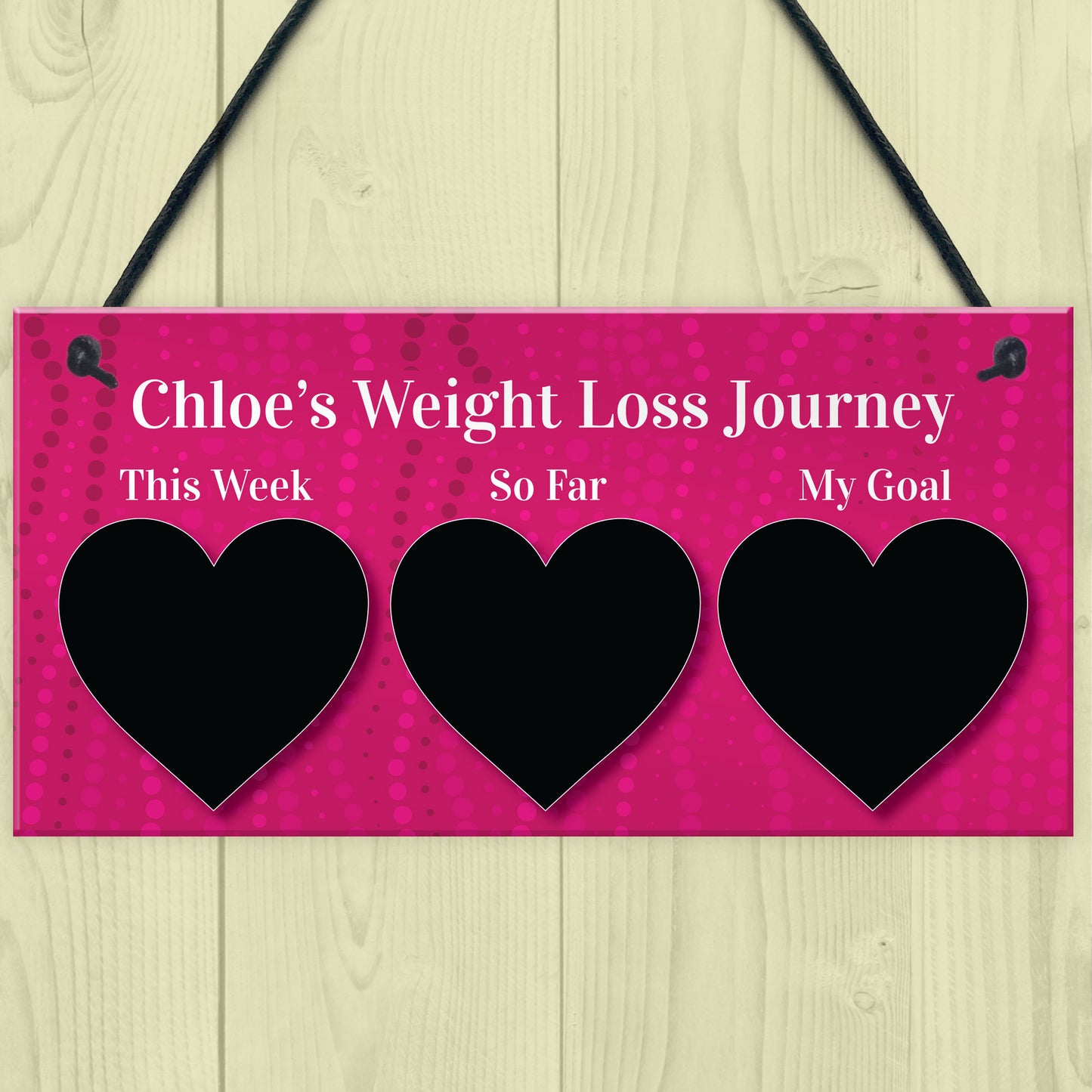 PERSONALISED My Weight Loss Journey Tracker Plaque Dieting