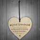 Great Grandma Gift Wooden Heart Granparent Birthday Gift For Her