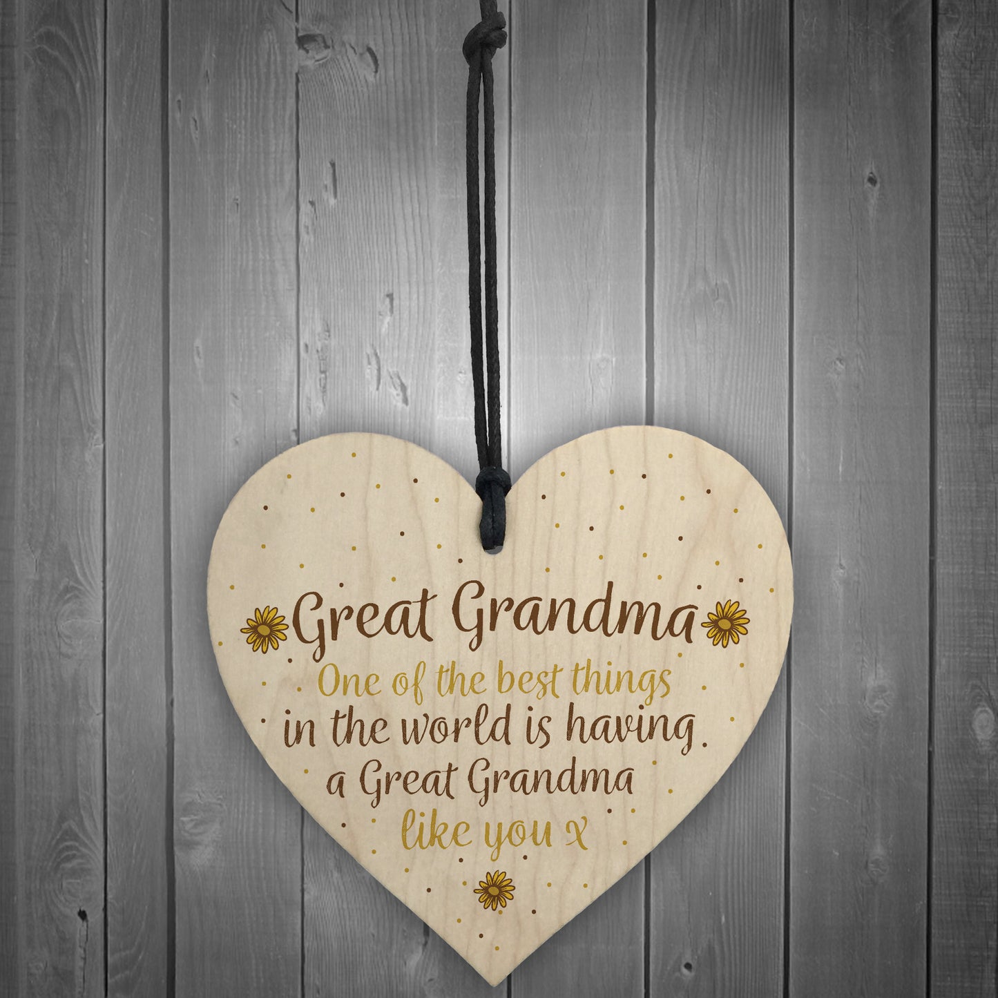 Great Grandma Gift Wooden Heart Granparent Birthday Gift For Her