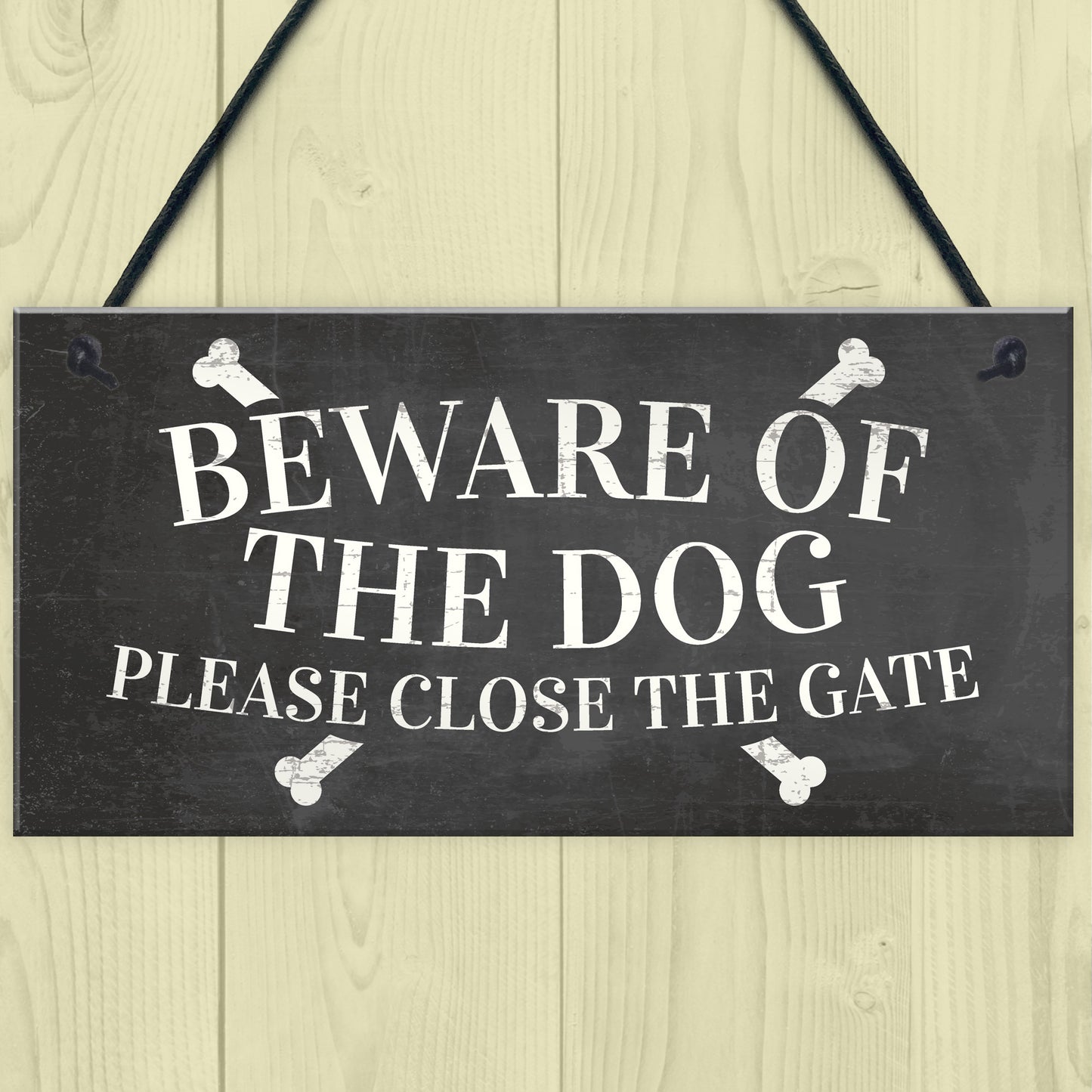 Beware Of The Dog Warning Sign Garden Gate Hanging Plaque Gift