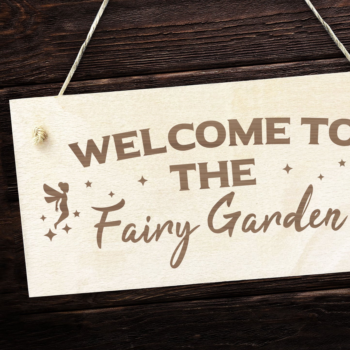 Fairy Garden Sign Engraved Plaque Home Signs Summerhouse Shed