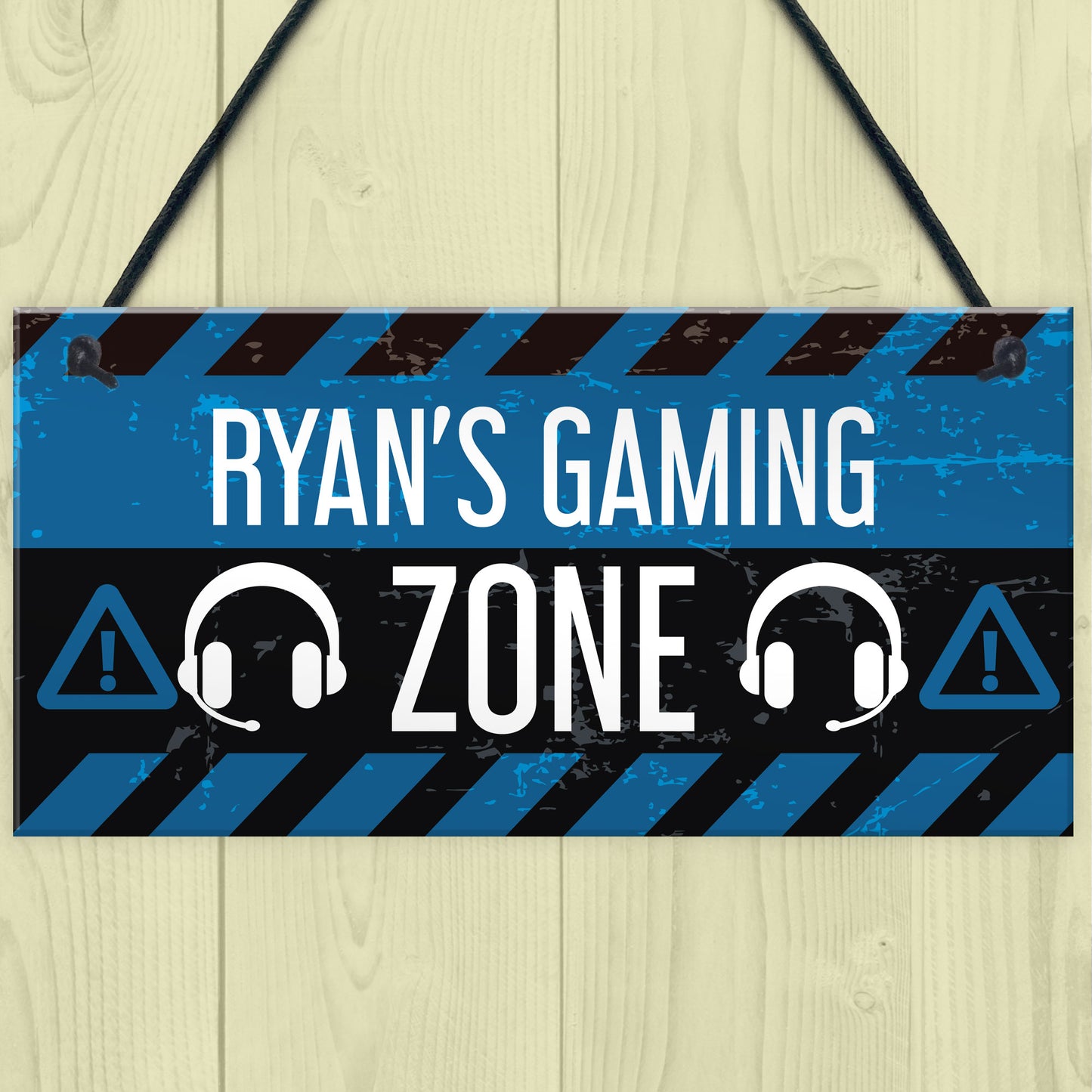 Personalised Gaming Sign Gaming Zone Plaque Boys Bedroom Sign