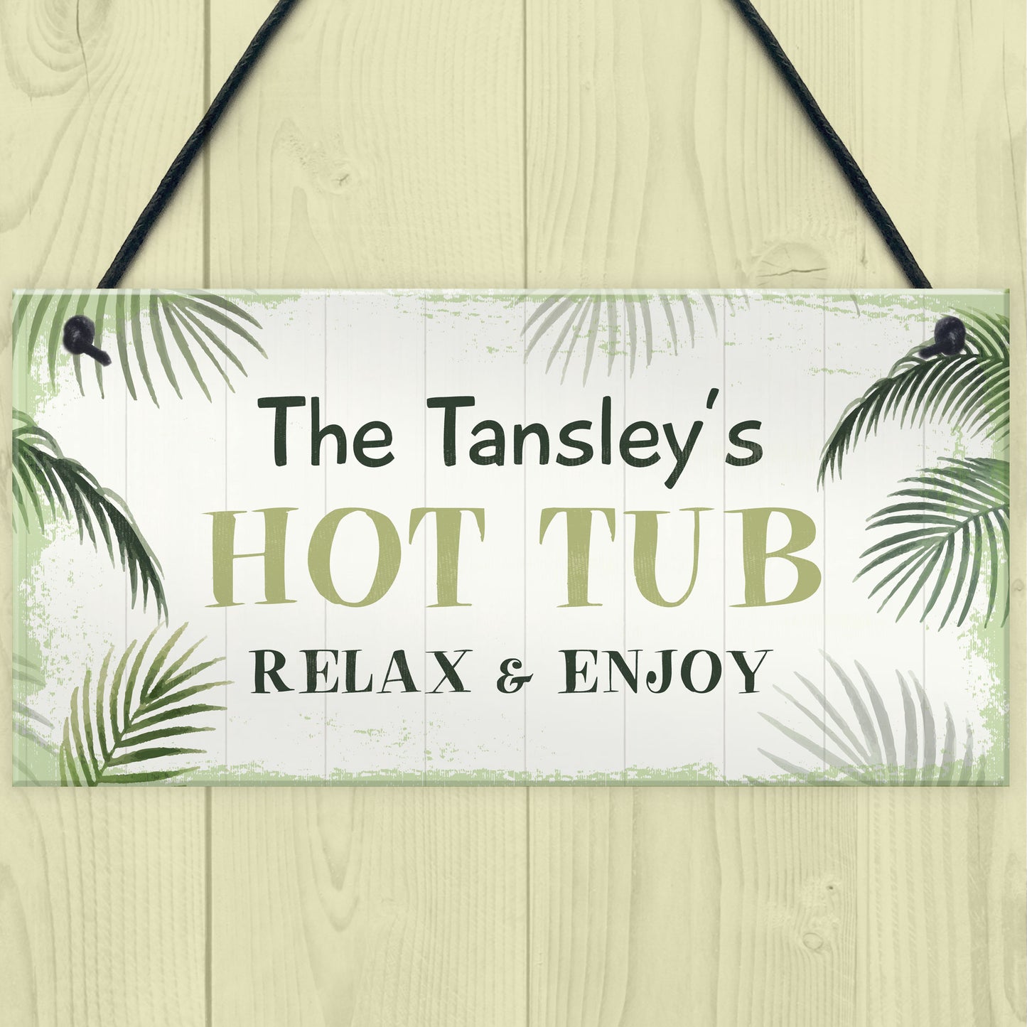 Shabby Chic Hot Tub Sign Plaque Personalised Hot Tub Sign Gift