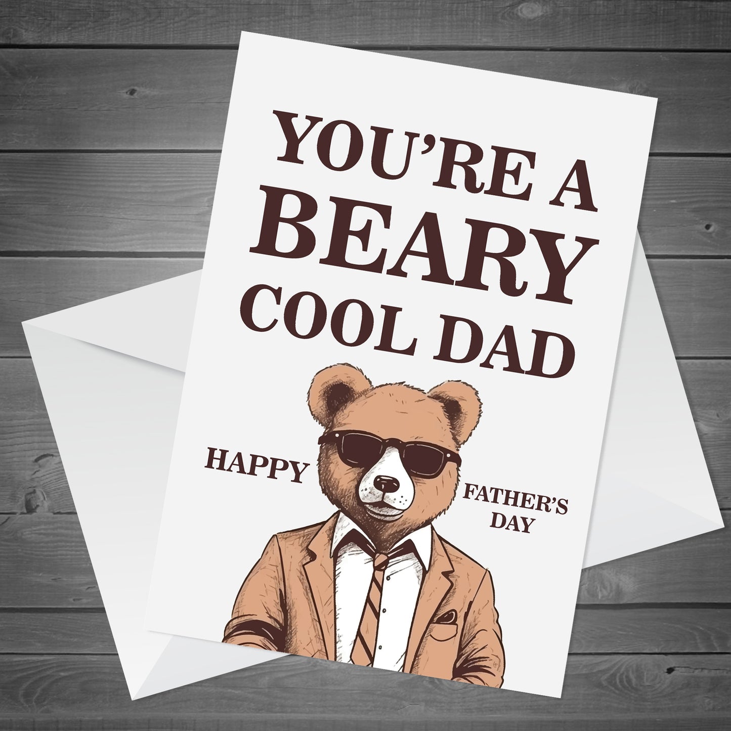 Cool Fathers Day Card For Dad BEARY COOL DAD Fathers Day Card