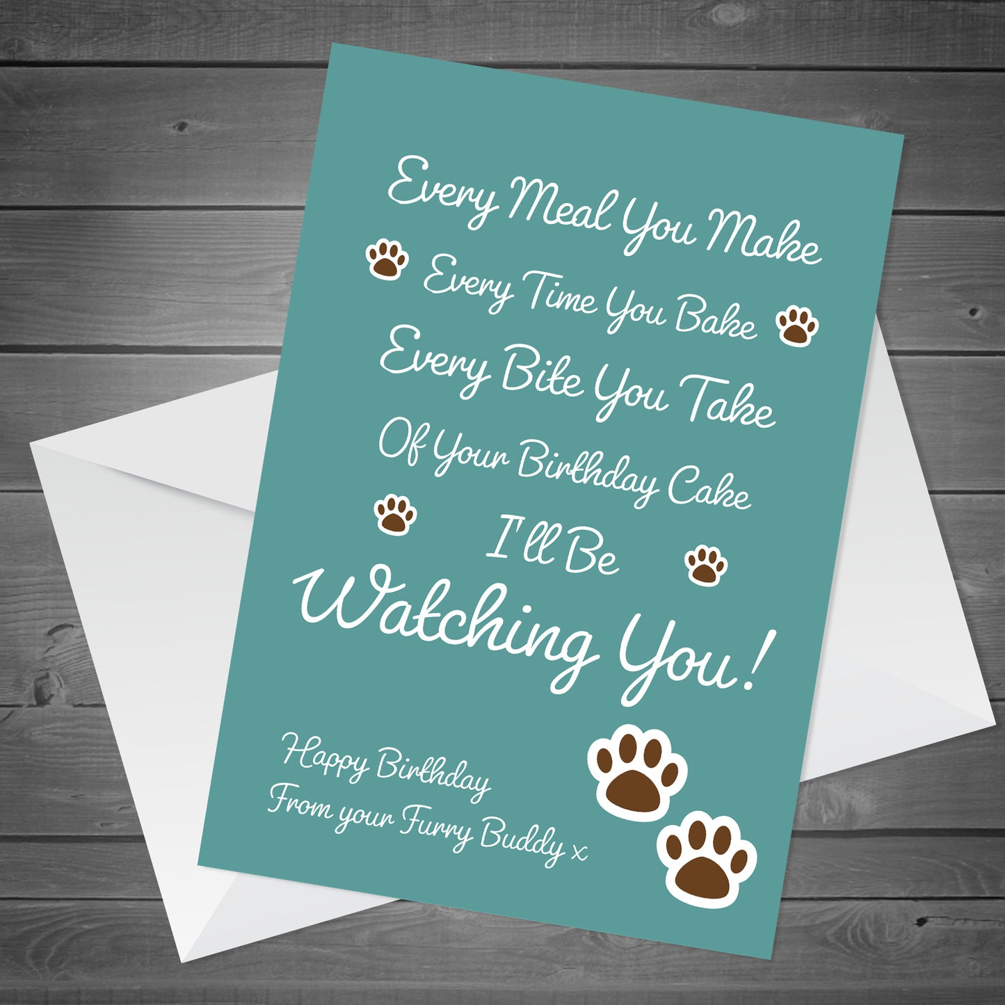 Funny Happy Birthday Card From The Dog For Husband Wife