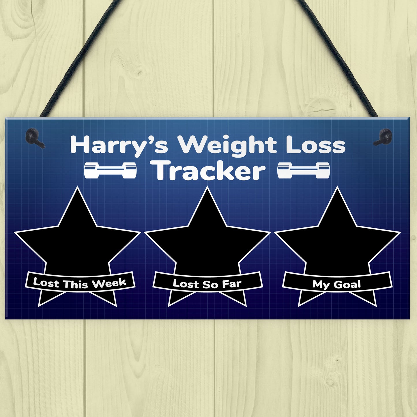 Weight Loss Gift For Him PERSONALISED Countdown Plaque Diet