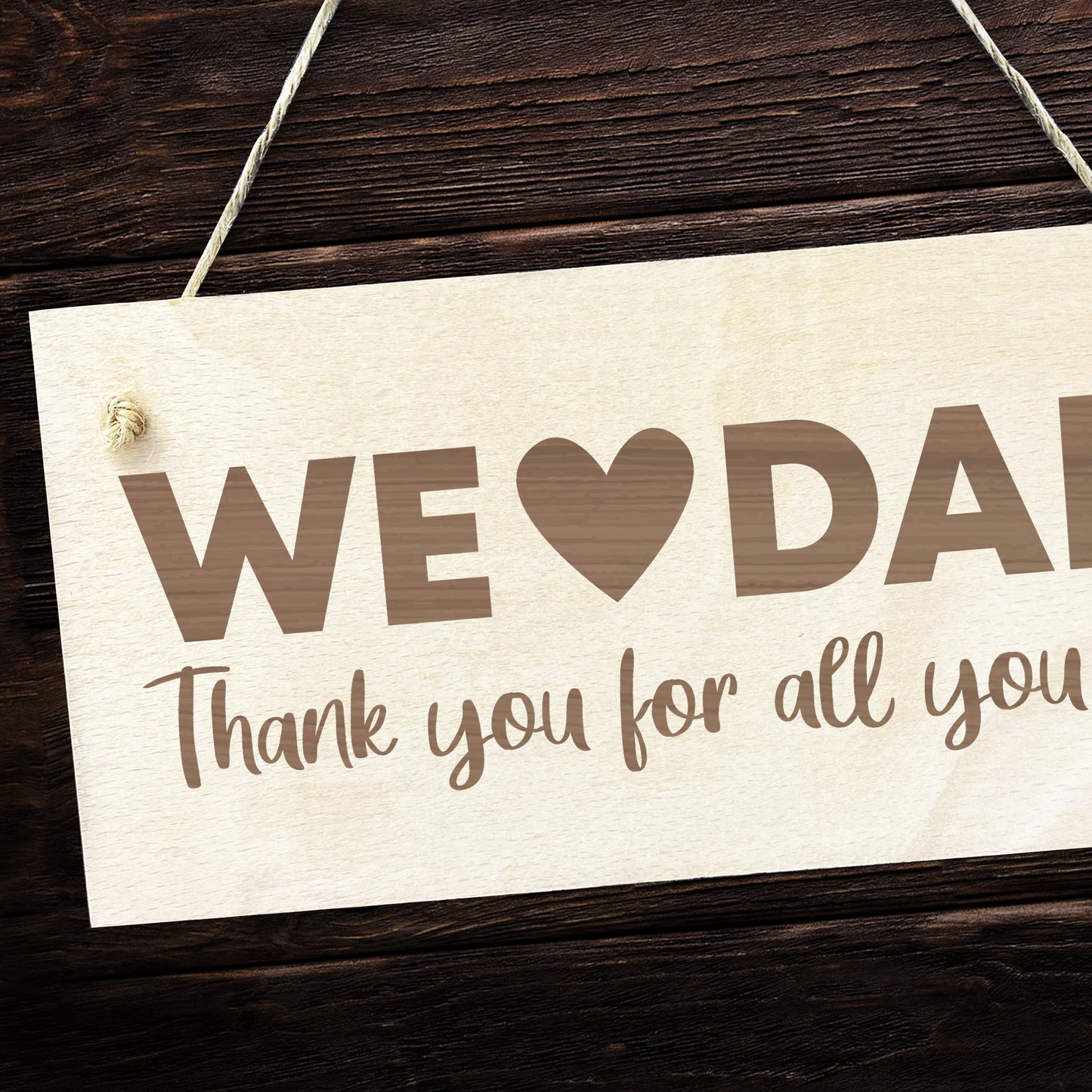 Gift For Dad Fathers Day Gift Wooden Hanging Plaque Dad Birthday