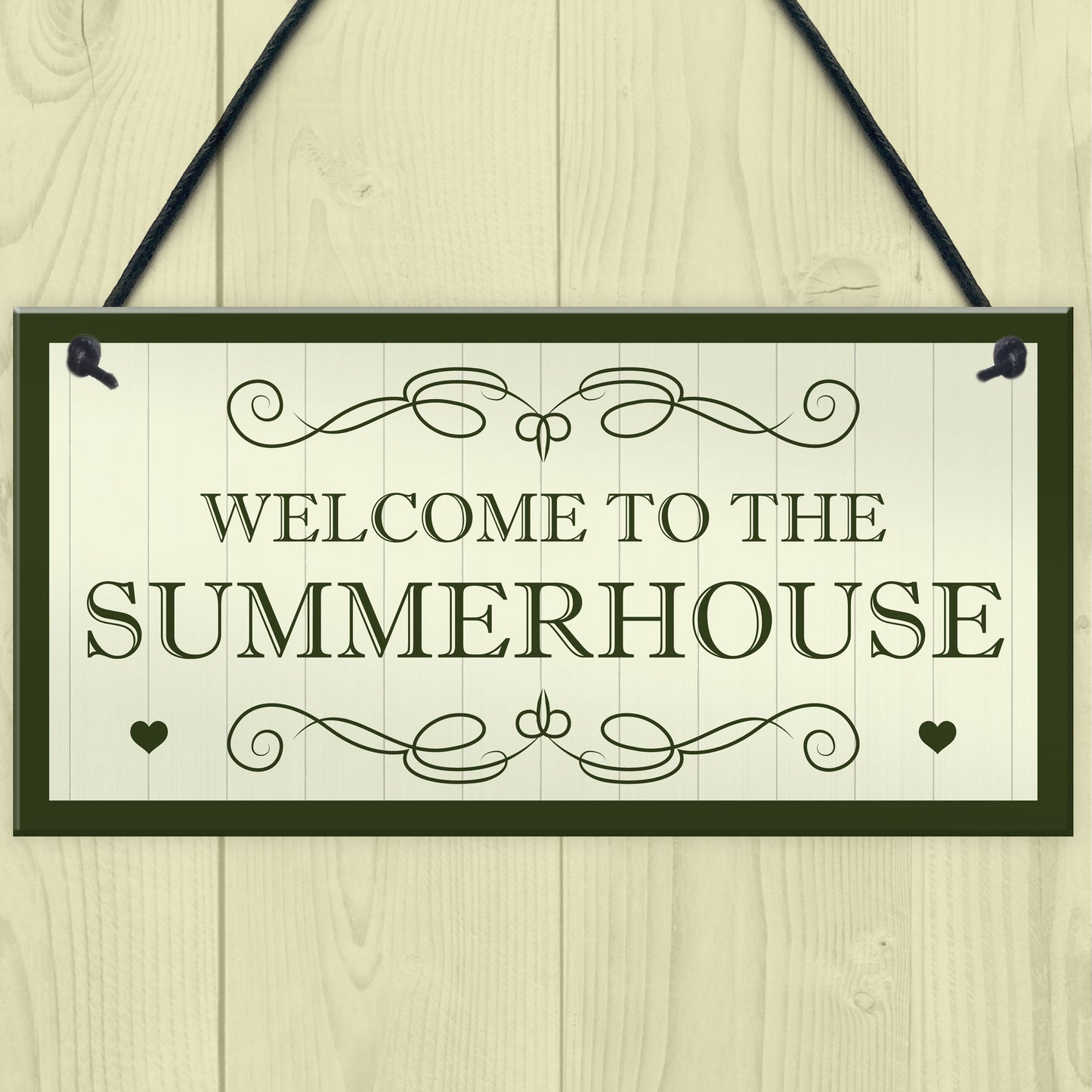 Welcome To The Summerhouse Sign Hanging Plaque New Home Gift