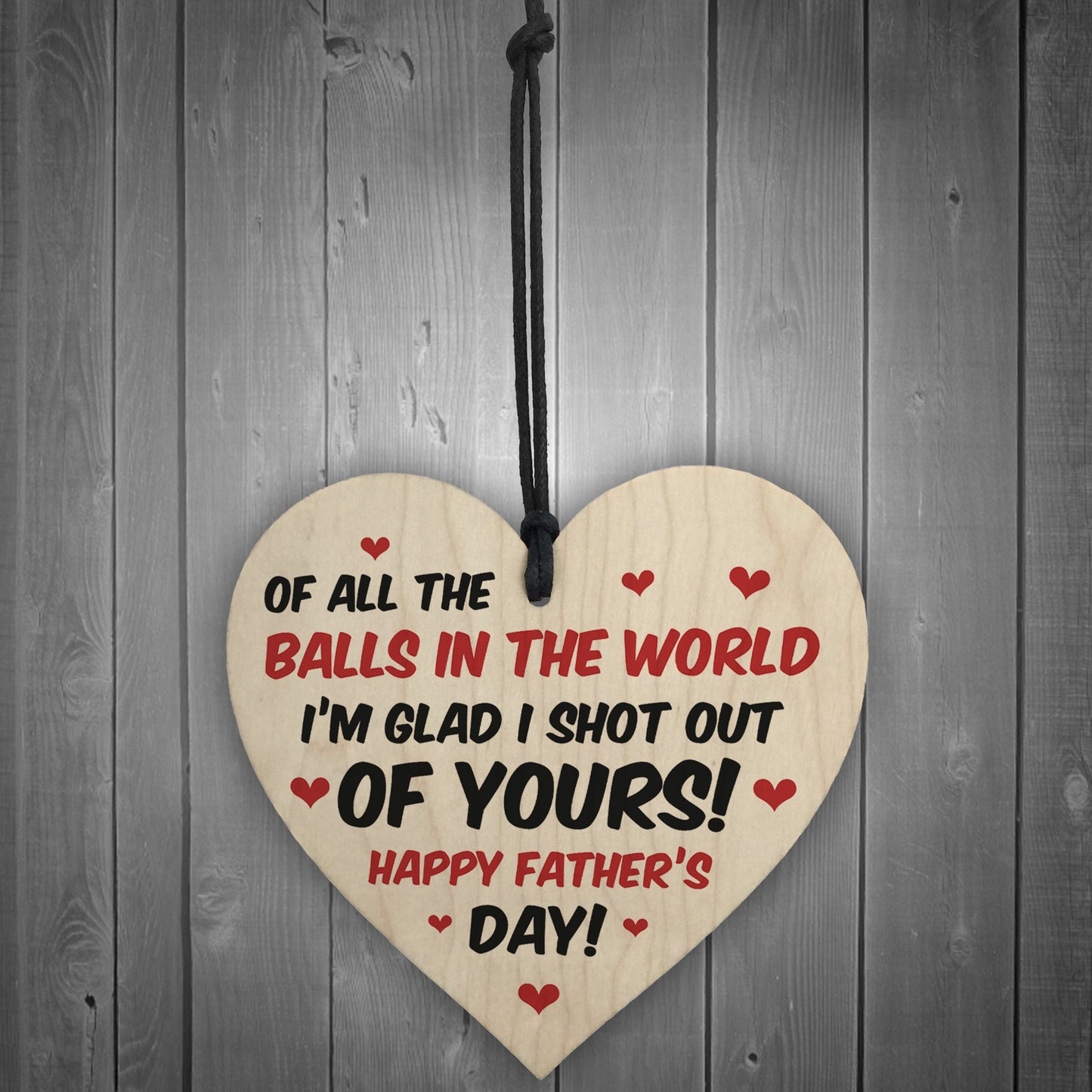 Funny Fathers Day Gift For Dad Wood Heart Rude Dad Gift For Him