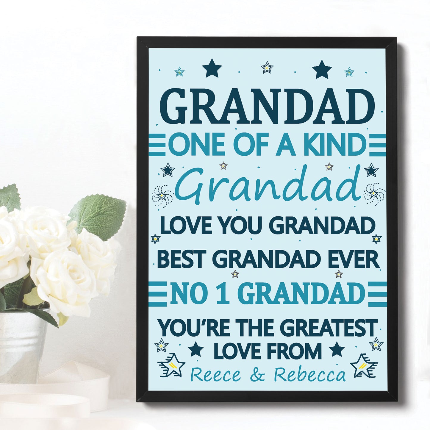 Fathers Day Gift For Grandad Framed Print Grandad Gift For Him