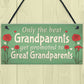 Great Grandparents Gift Sign Baby Announcement For Grandparents