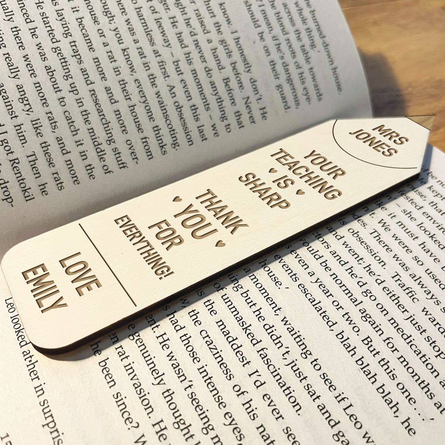 Teacher Appreciation Gifts Personalised Bookmark Teacher Gift