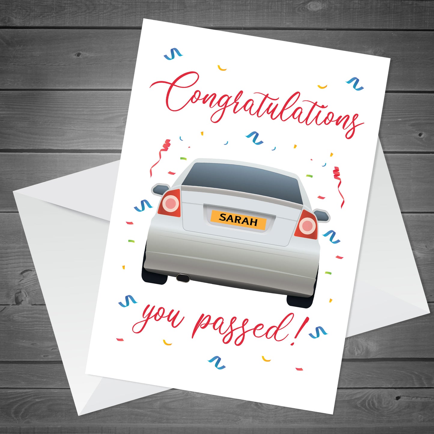 Personalised Passed Your Driving Test Card Congratulations