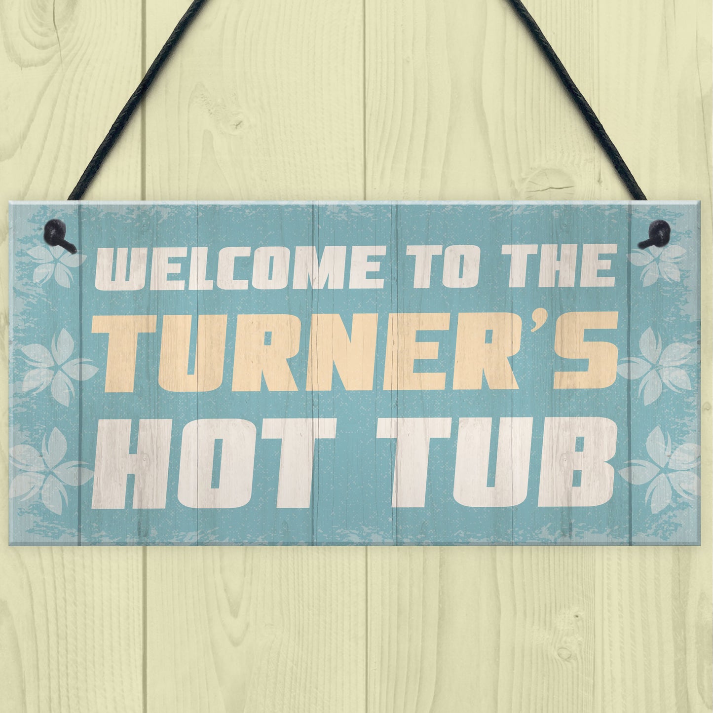 Personalised Family Hot Tub Sign Home Decor Garden Signs