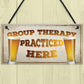 Group Therapy Vintage Retro Wall Decor Bar Pub Plaque Poster