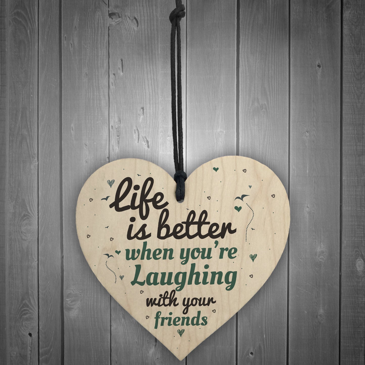 Laugh With Friends Sign Best Friend Plaque Heart Birthday Gifts