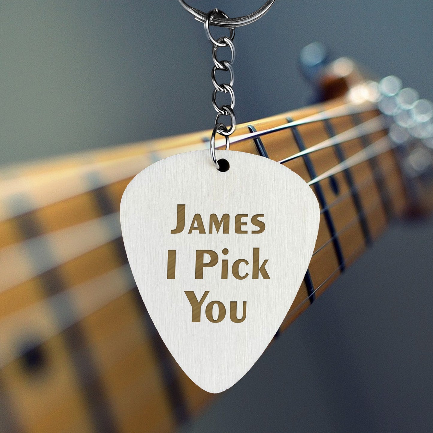 Personalised Guitar Plectrum Pick I PICK YOU Engraved Birthday