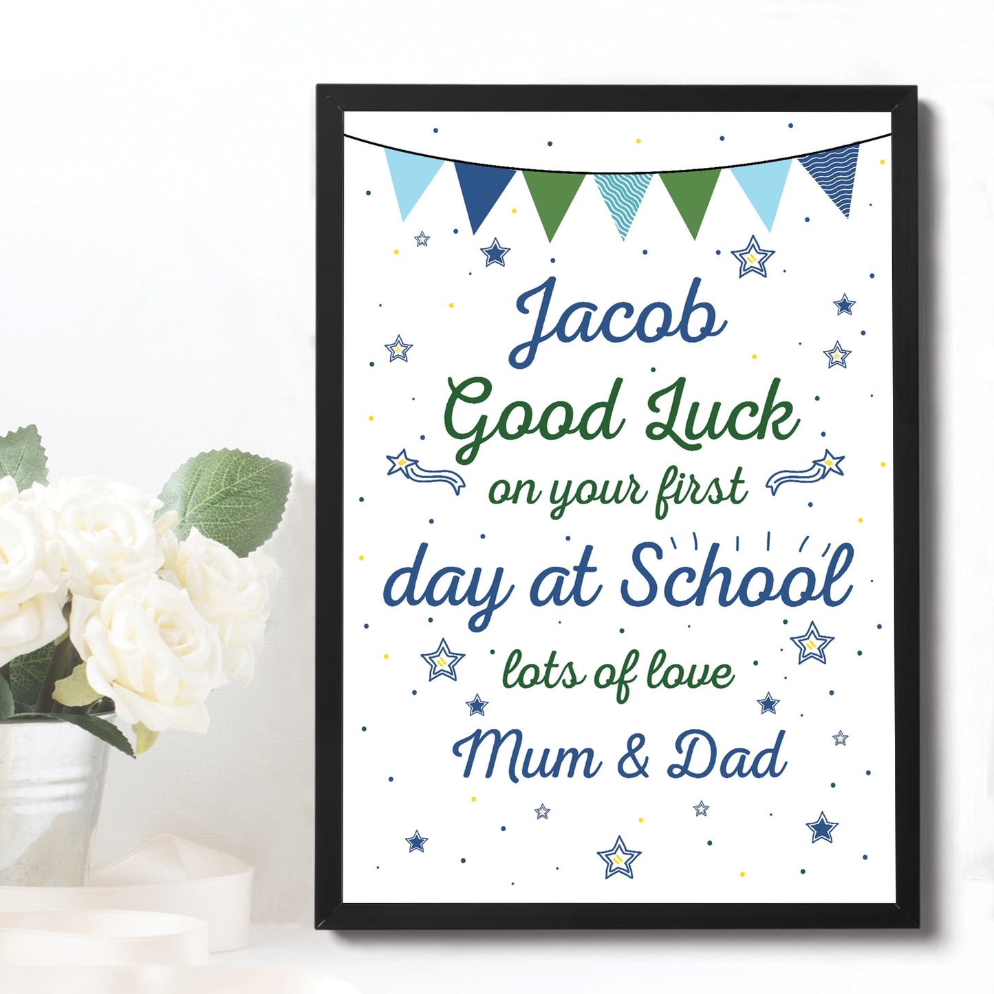 Personalised Nursery Gift Good Luck First Day at School Gift