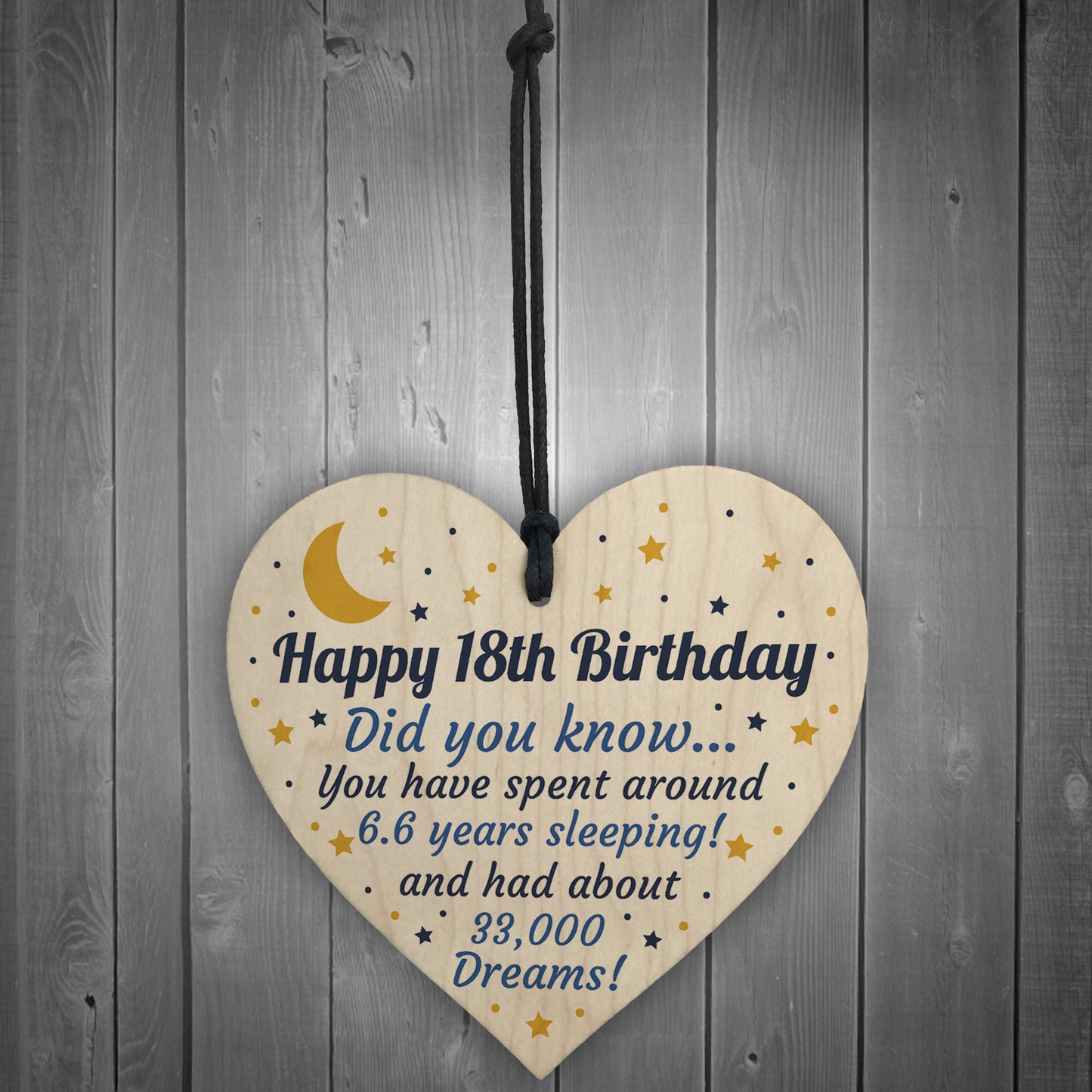 18th Birthday Card For Daughter Son Wood Heart Novelty 18th Gift