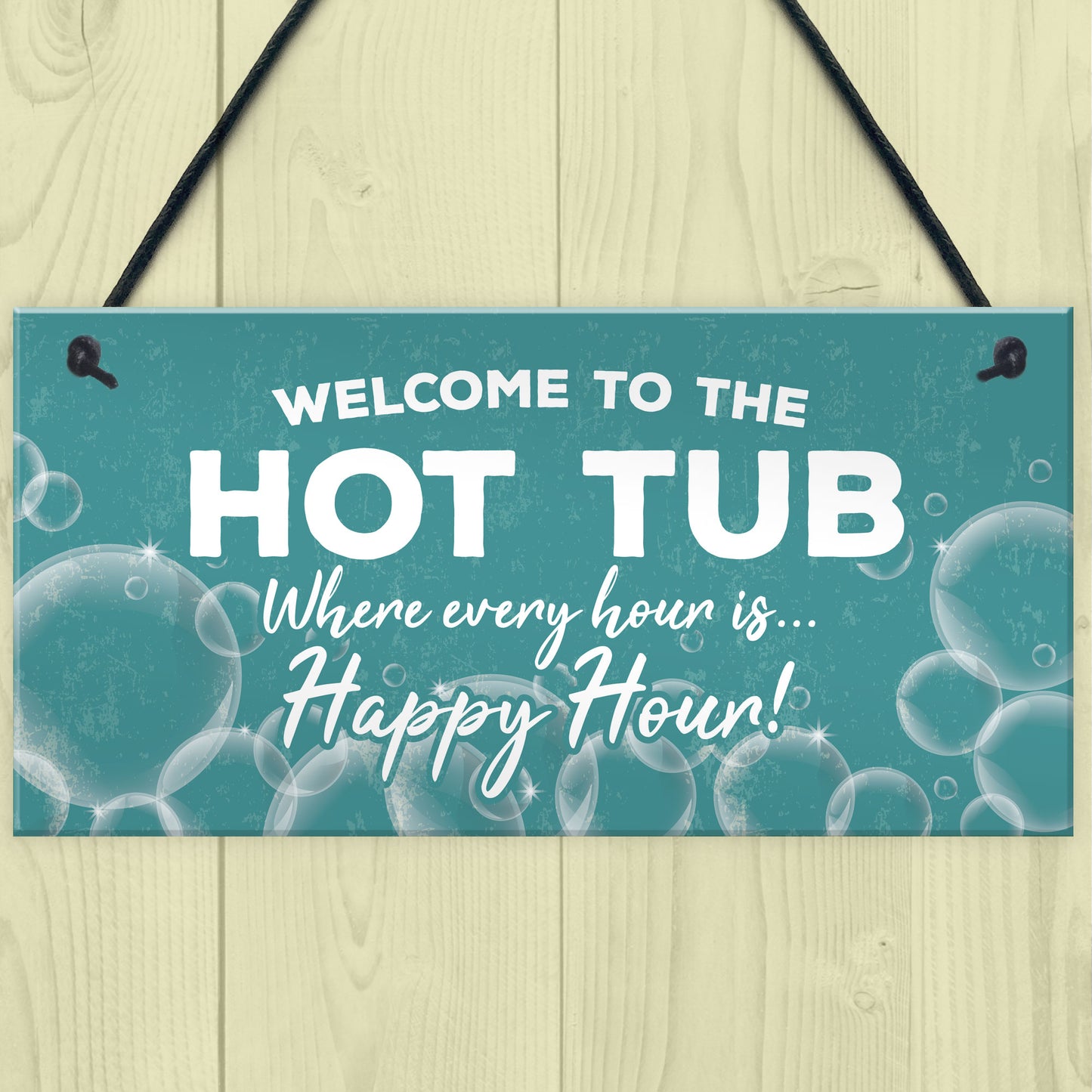 Novelty Hot Tub Sign Hanging Garden Sign Alcohol Sign