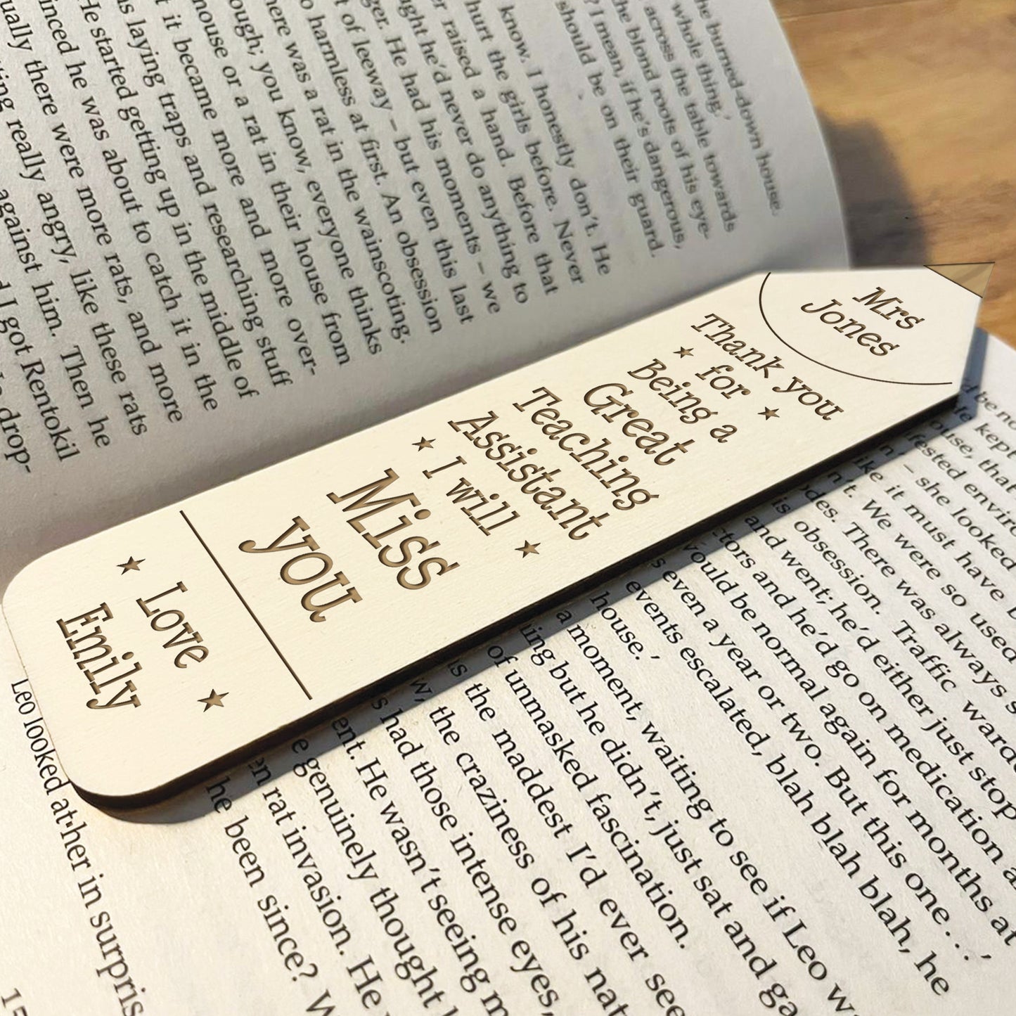 Teacher Leaving Gifts Personalised Bookmark Teaching Assistant