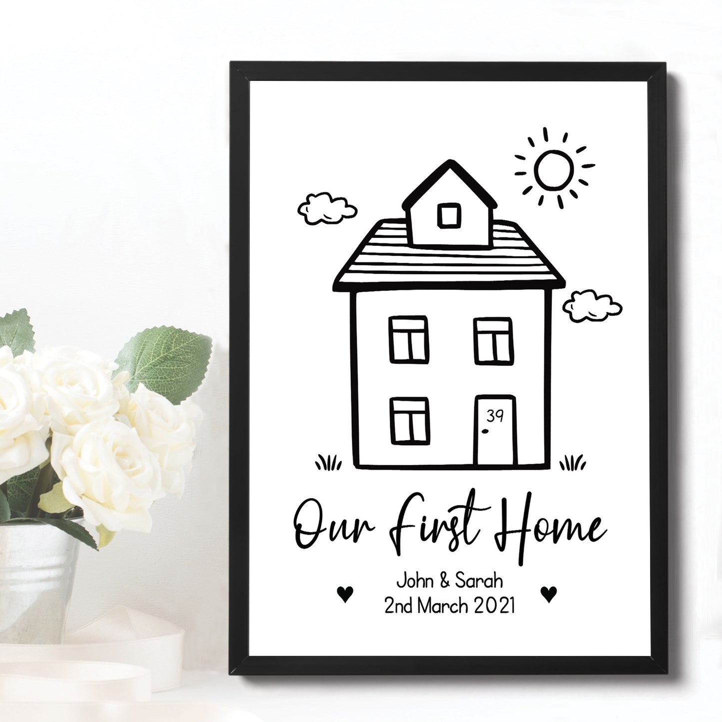 Our First Home Print Personalised New Home Gift For Couple