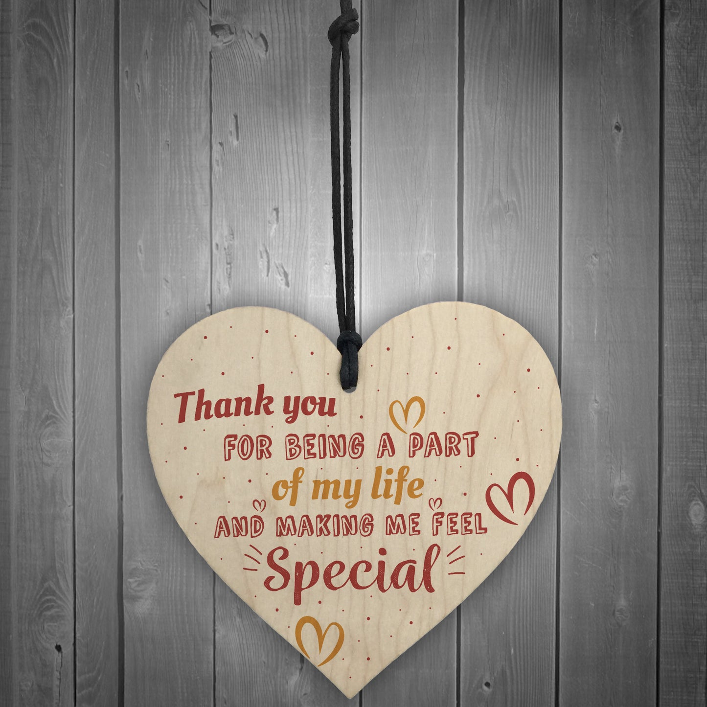 Thank You Colleague Teacher Friendship Gift Wooden Heart Plaque