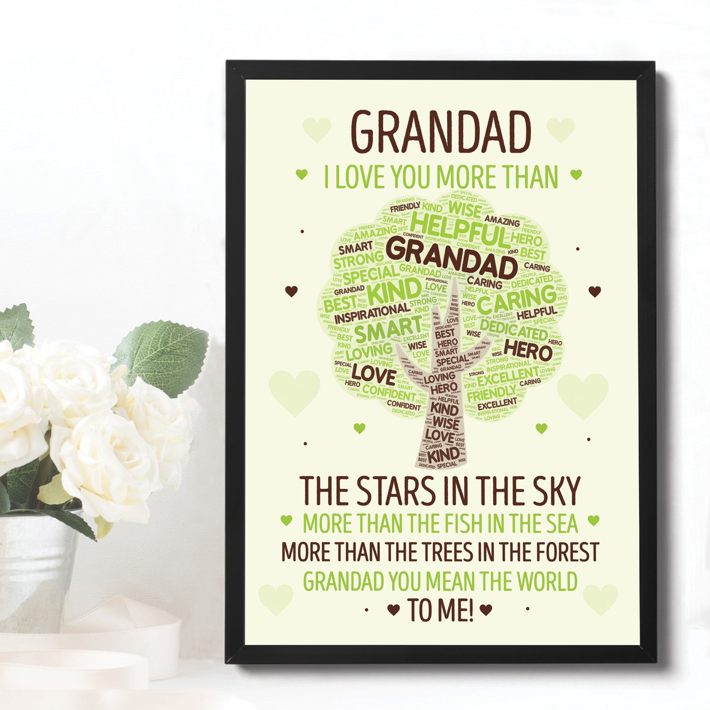 Fathers Day Gifts For Dad Grandad Framed Print Birthday Gift