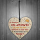 Childminder Babysitter Leaving Gift Wood Heart Thank You Gift