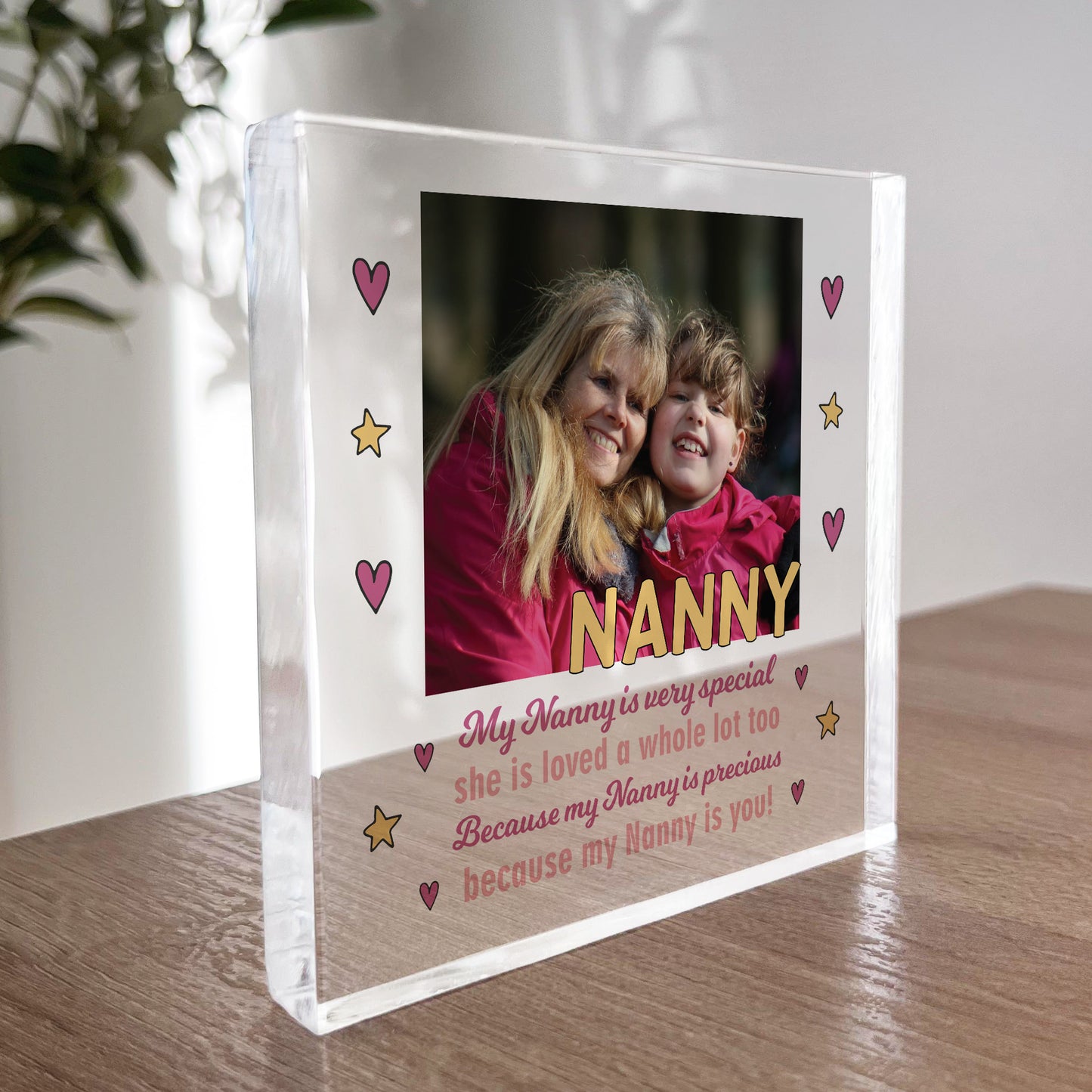 Personalised Nanny Gifts For Christmas Birthday Photo Block