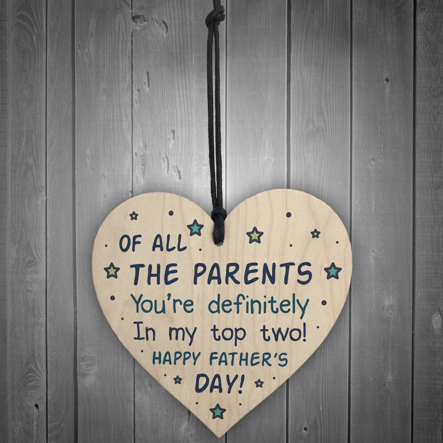 Funny Fathers Day Gift Idea Novelty Wood Heart Plaque Gift