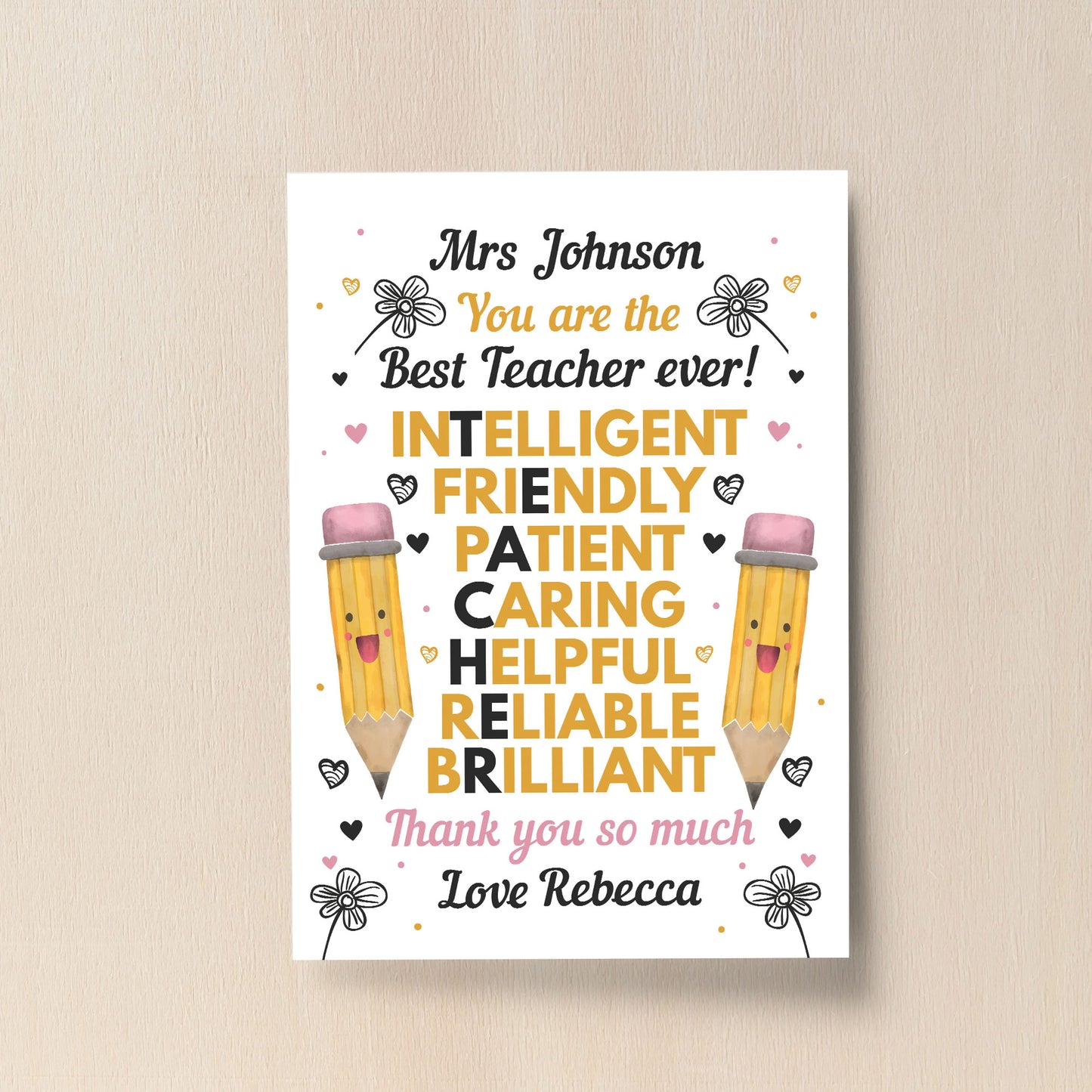 Best Teacher Framed Print Leaving School Nursery Gifts Thank You