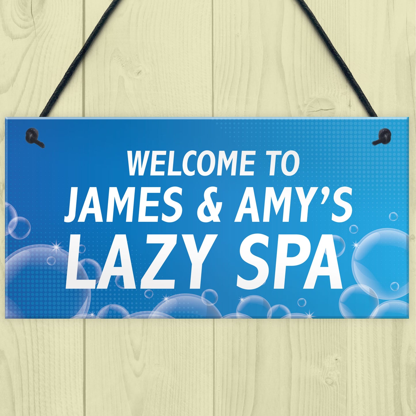 Personalised Lazy Spa Signs Novelty Hot Tub Accessories Signs