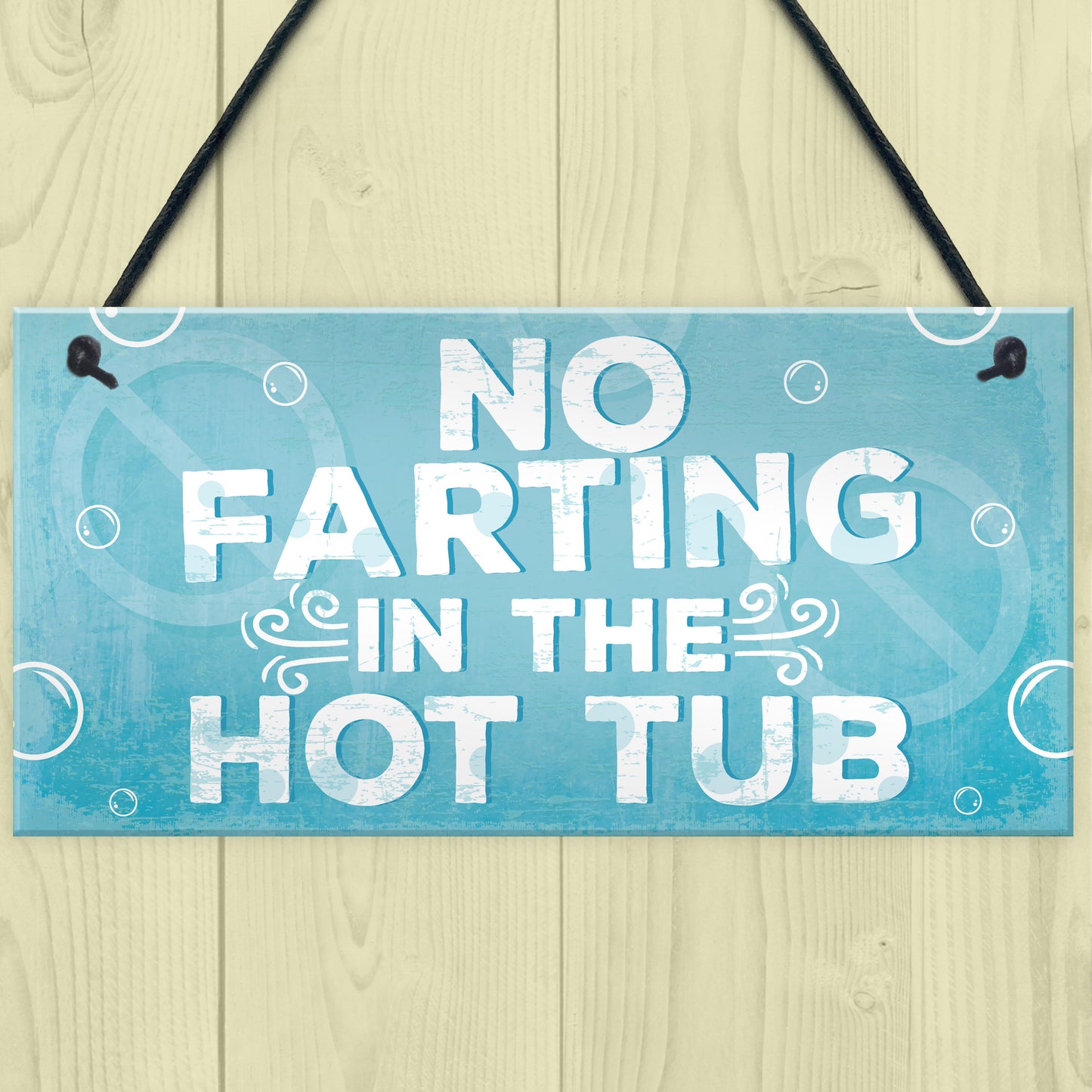 No Farting Hot Tub Sign Funny Garden Plaque Jacuzzi Pool Gift