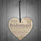 Bridesmaid Wedding Gift Thank You Wooden Heart Bouquet Decor