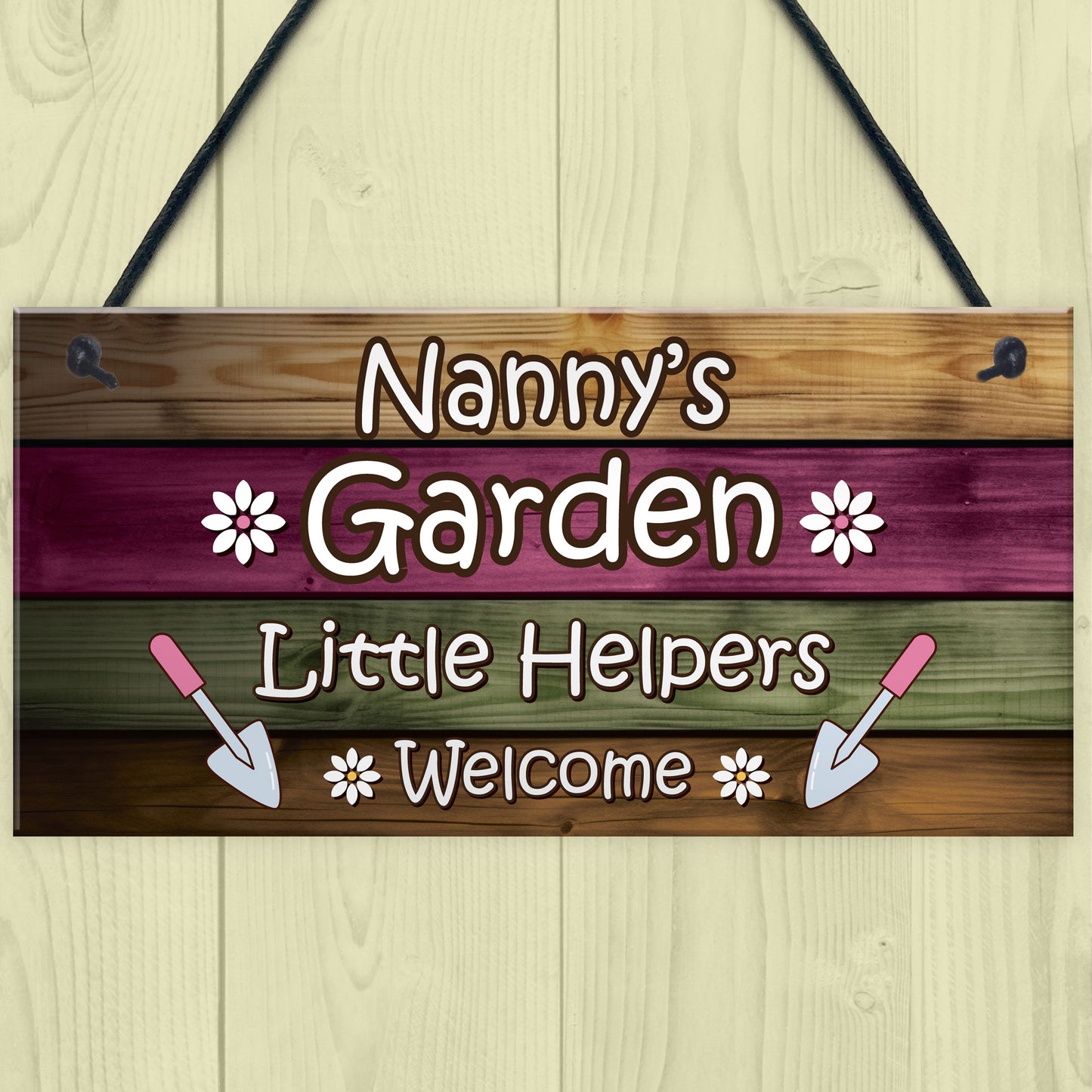 Garden Sign Hanging Wall Plaque Gift For Nan Nanny Summerhouse