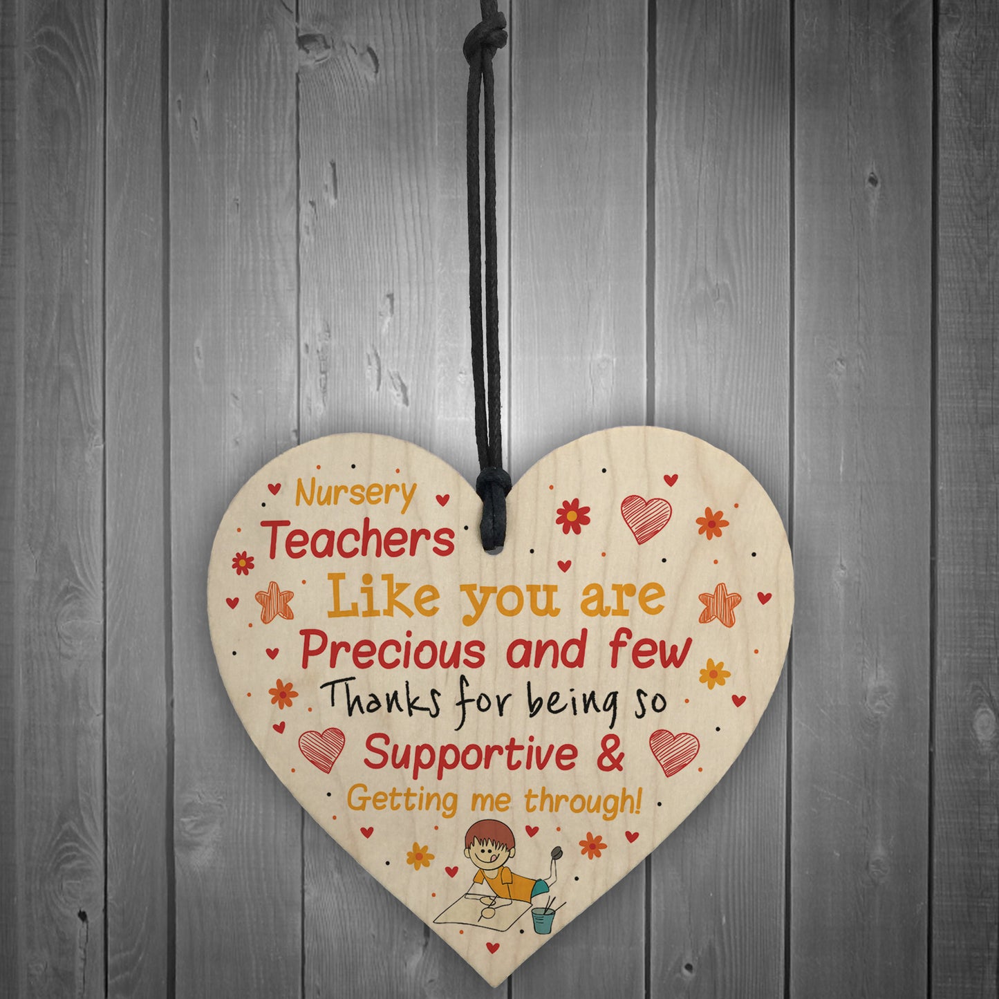 Teacher Nursery Gifts Leaving Nursery Pre School Gift Wood Heart