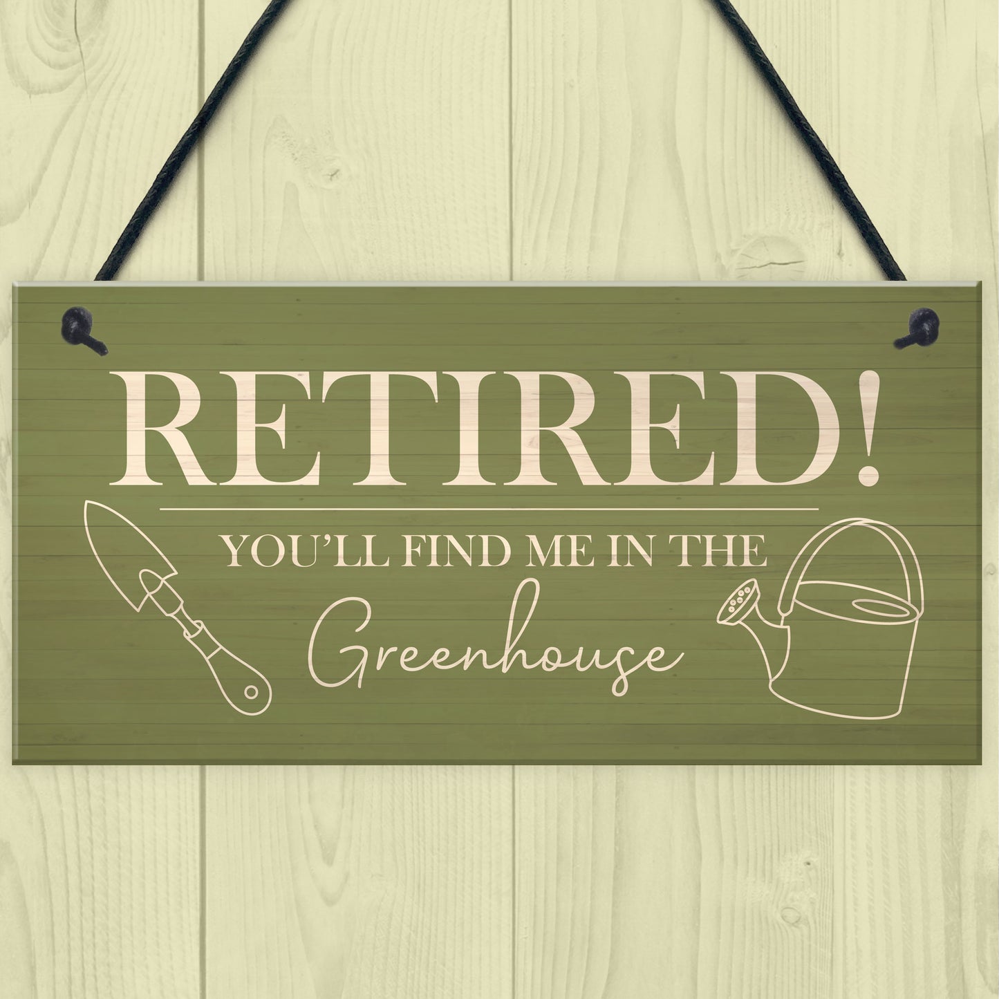 Garden Plaque Novelty Retirement Gift Hanging Door Greenhouse