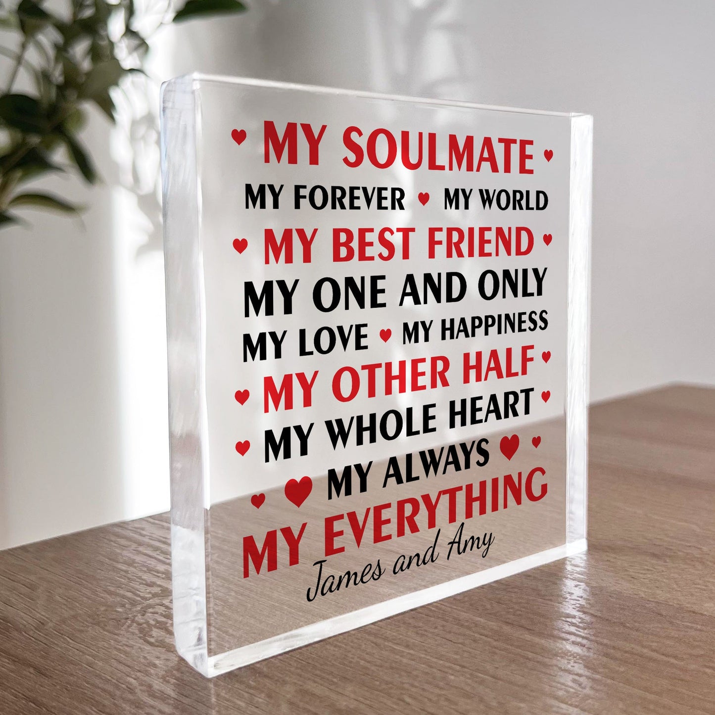 Soulmate Gifts Husband And Wife Gifts Personalised Block