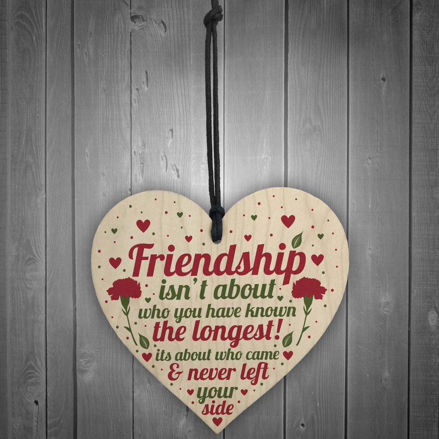 FRIENDSHIP Birthday Christmas Gift Wooden Heart Best Friend Gift