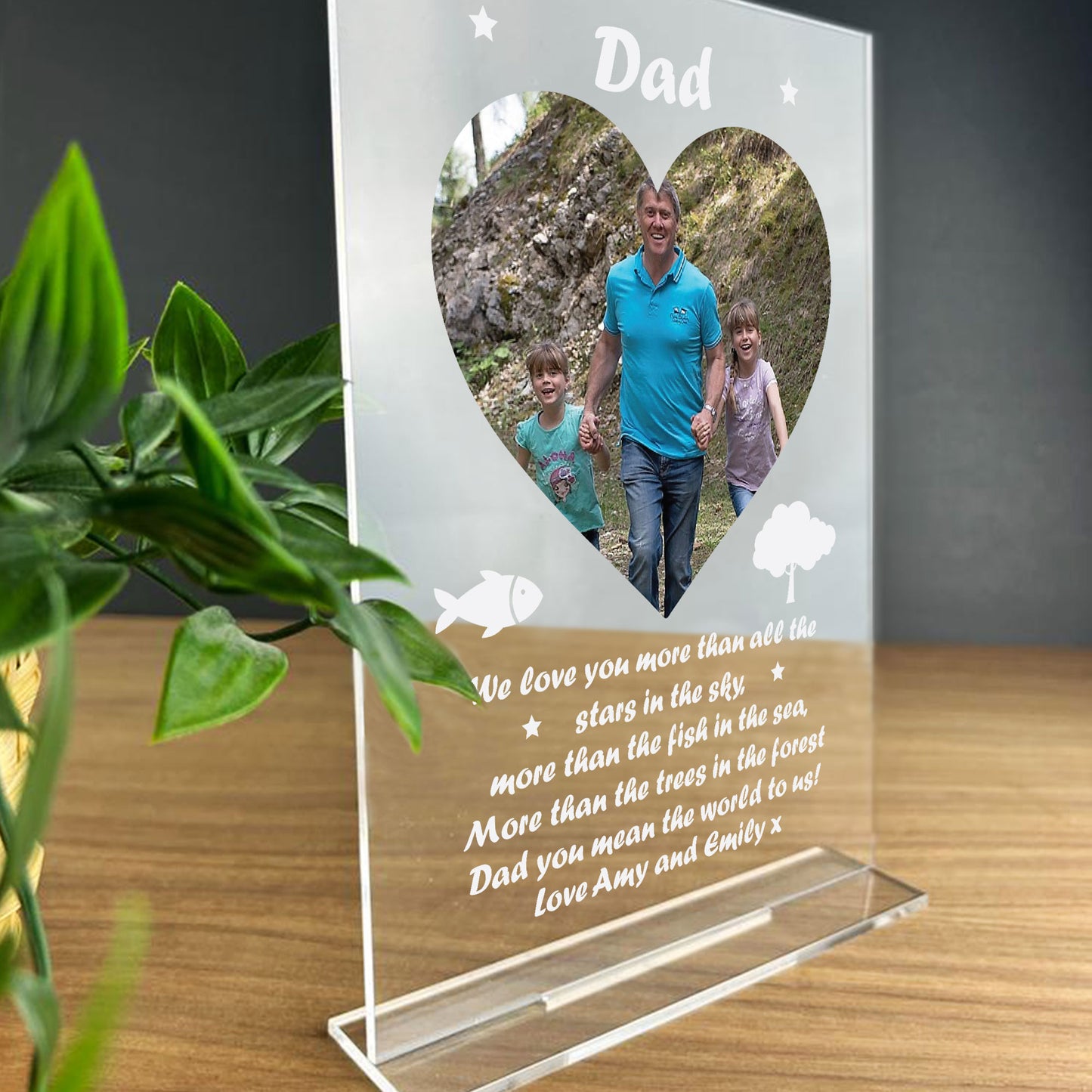 Personalised Fathers Day Gift Photo Plaque Dad Gift For Birthday