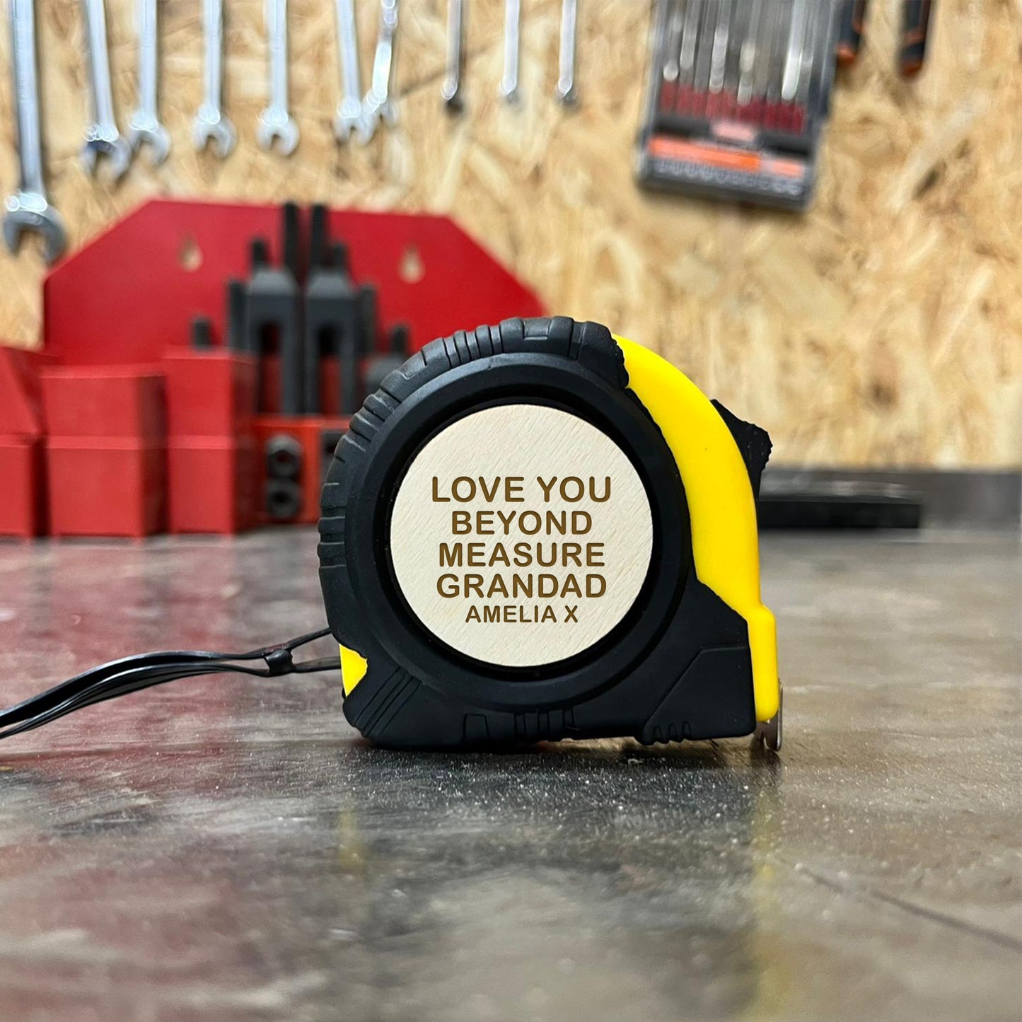 Personalised Engraved Tape Measure Fathers Day Gift For Grandad