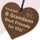 Grandad Gifts From Grandson Wood Heart Fathers Day Birthday Gift