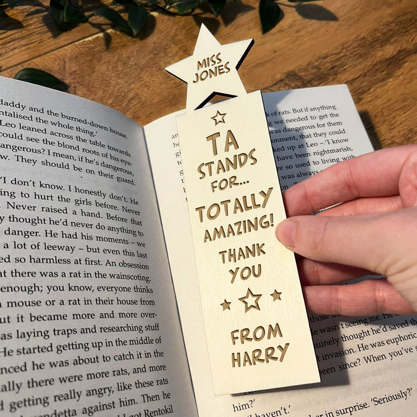 Personalised Thank You Gift For TA Teaching Assistant Bookmark