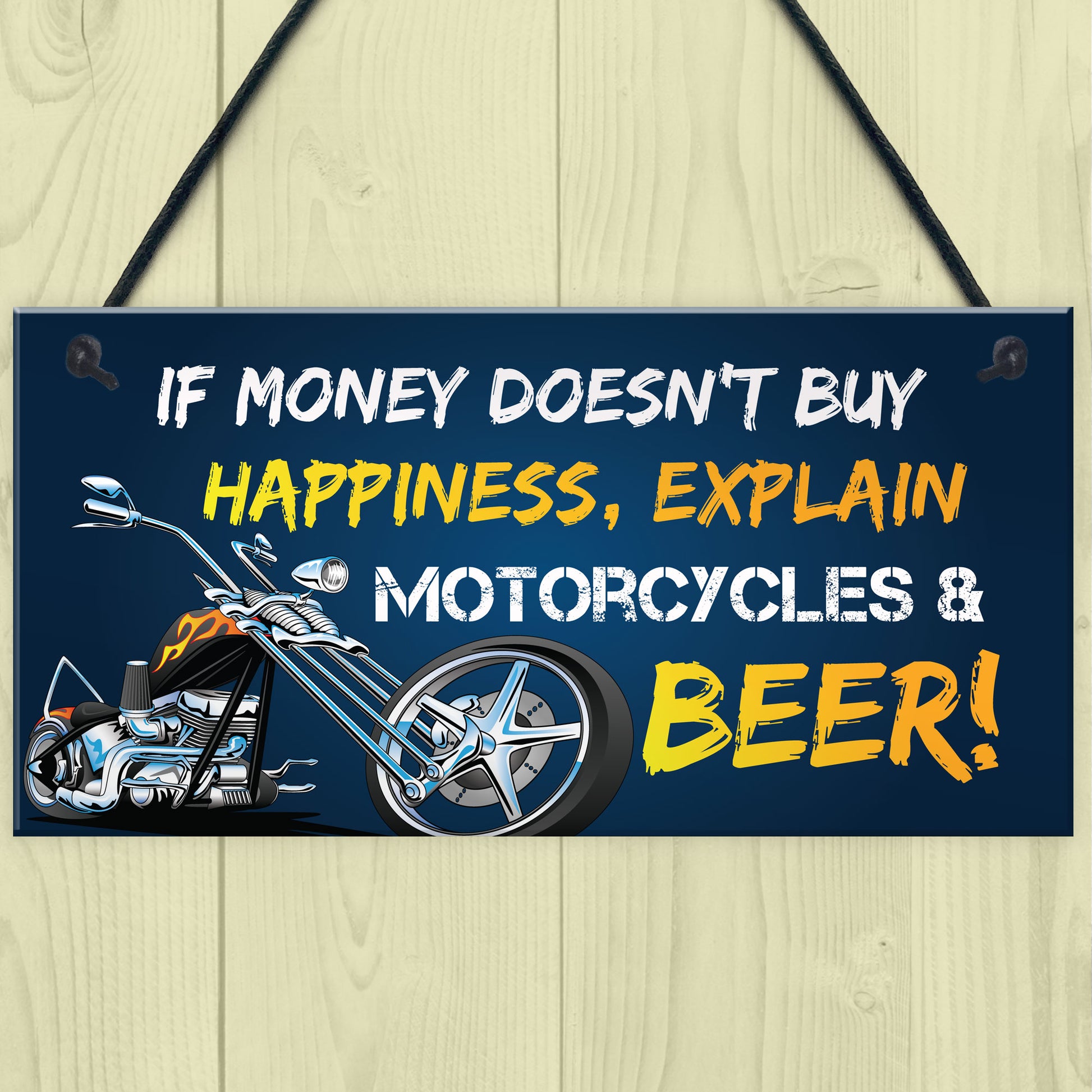 Motorcycle Biker Gifts For Him Men Dad Garage Sign Man Cave – Red Ocean  Gifts