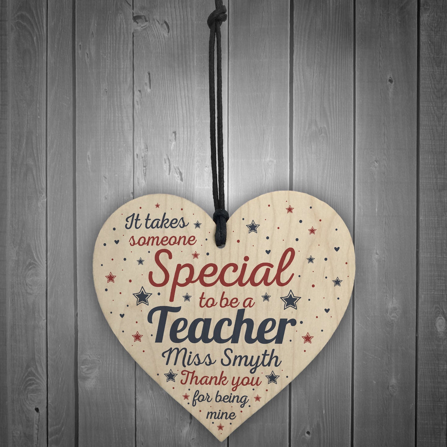 Personalised Handmade Heart Gift For Teacher Leaving Present