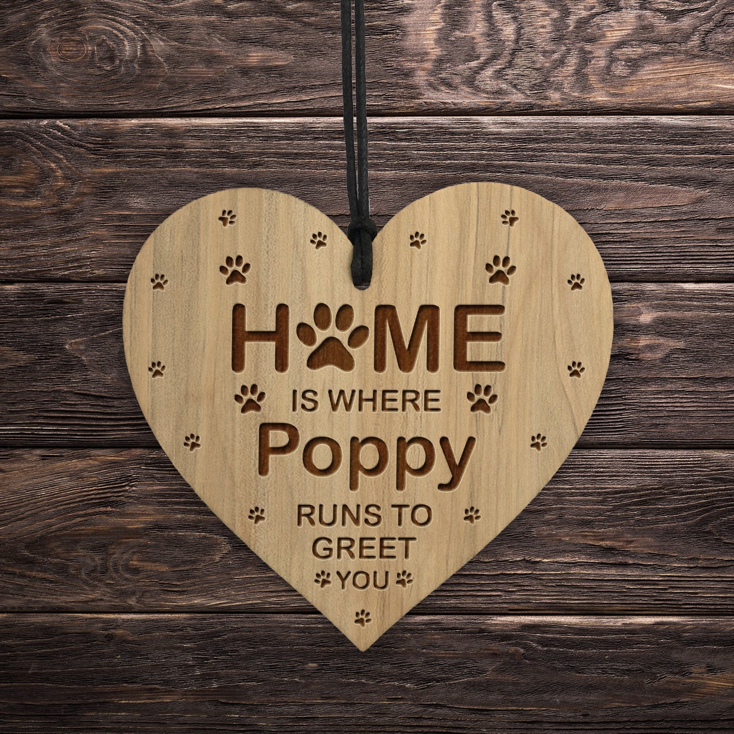 Personalised Home Is Where Plaque Dog Cat Gift Dog Cat Sign