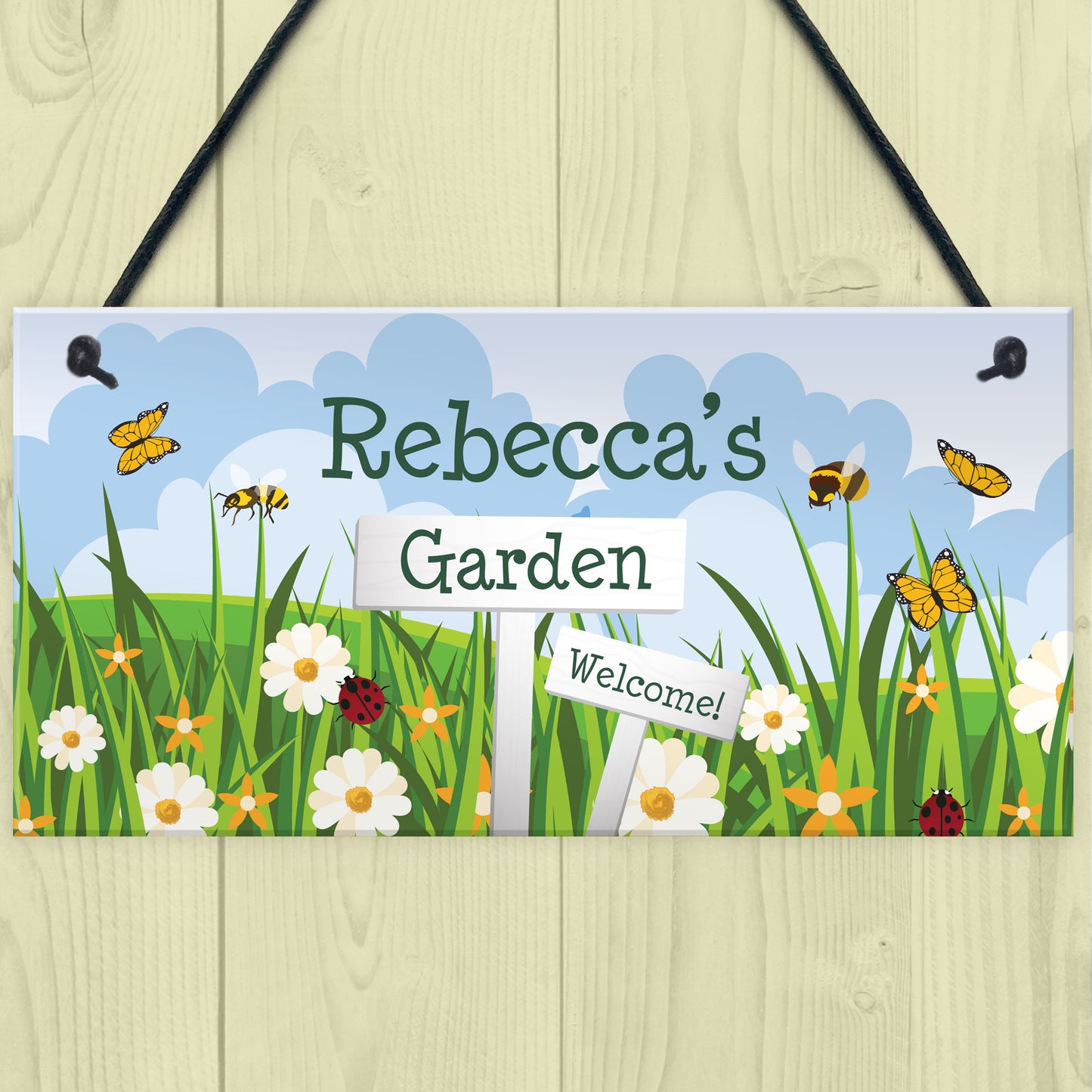 Garden Plaque Summer House Sign Personalised Welcome Sign