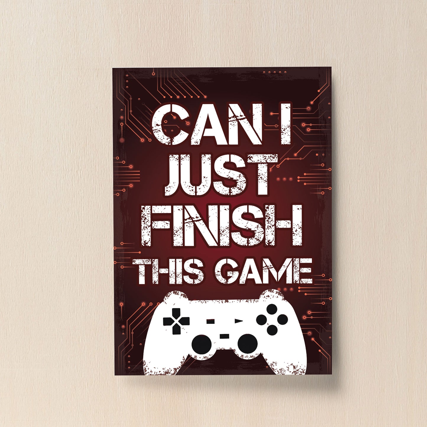 Gamer Gift For Son Dad Uncle Boys Bedroom Decor Man Cave Print